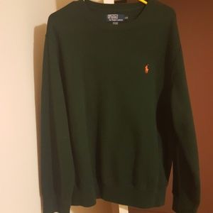 Green polo sweater